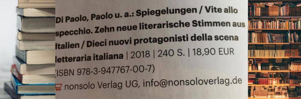 Spiegelungen, Zehn neue literarische Stimmen aus Italien wird bei Livro. Leipziger Buchmesse 2019