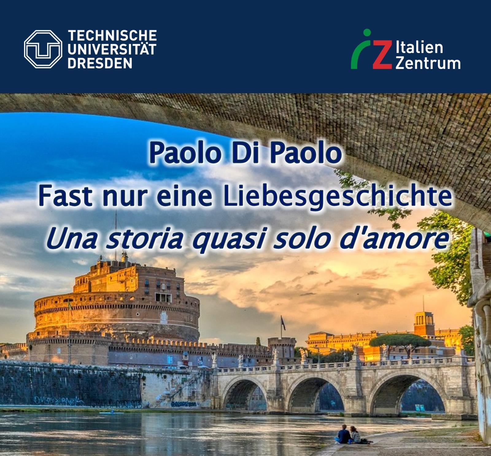 Plakat Lesung Paolo Di Paolo Dresden Online Zoom 26.01.2021