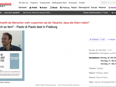 Interview von Johanna Wintermantel mit Di Paolos Übersetzerin Christiane Burkhardt