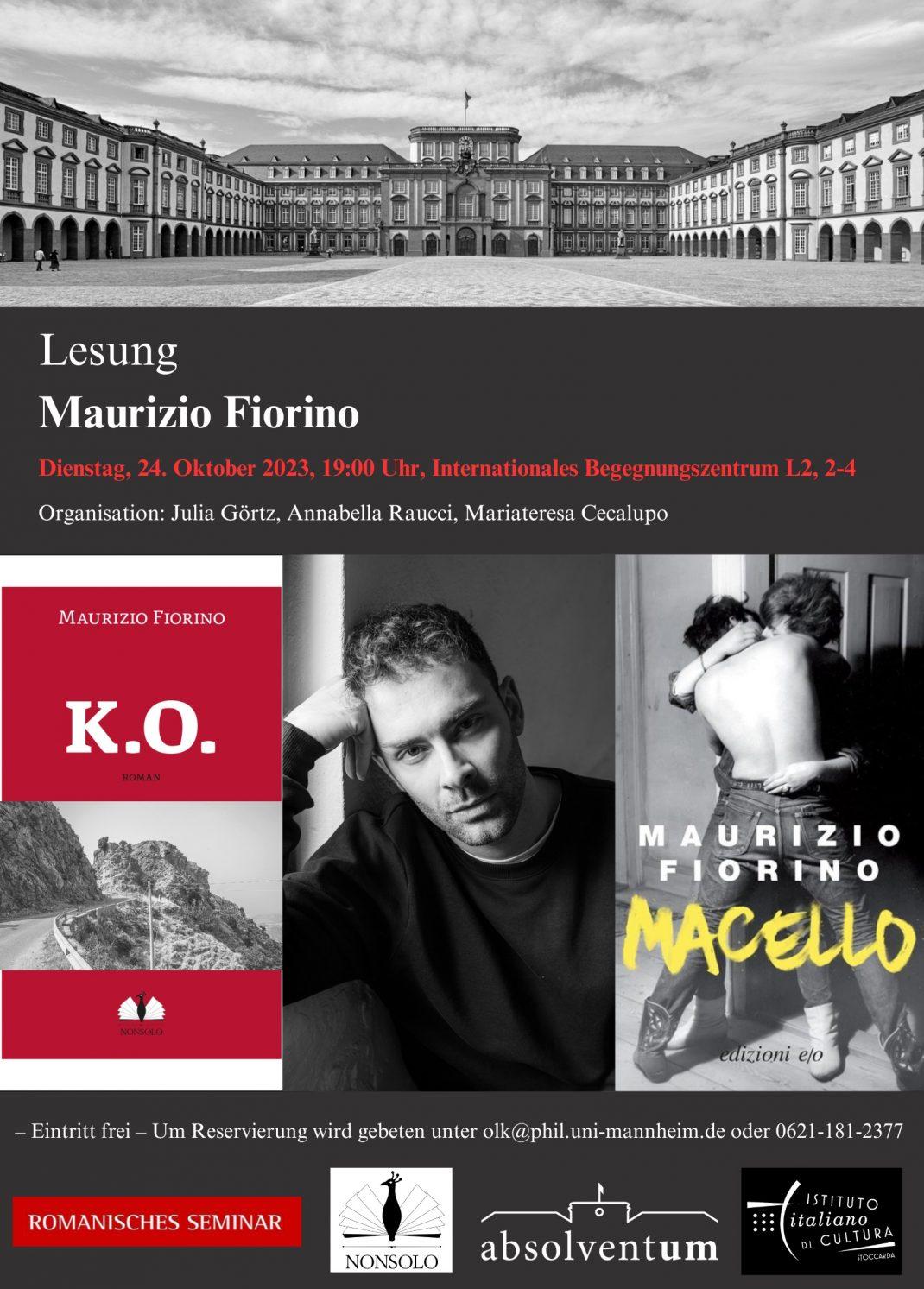 Lesung im Internationalen Begegnungszentrum mit Maurizio Fiorino 